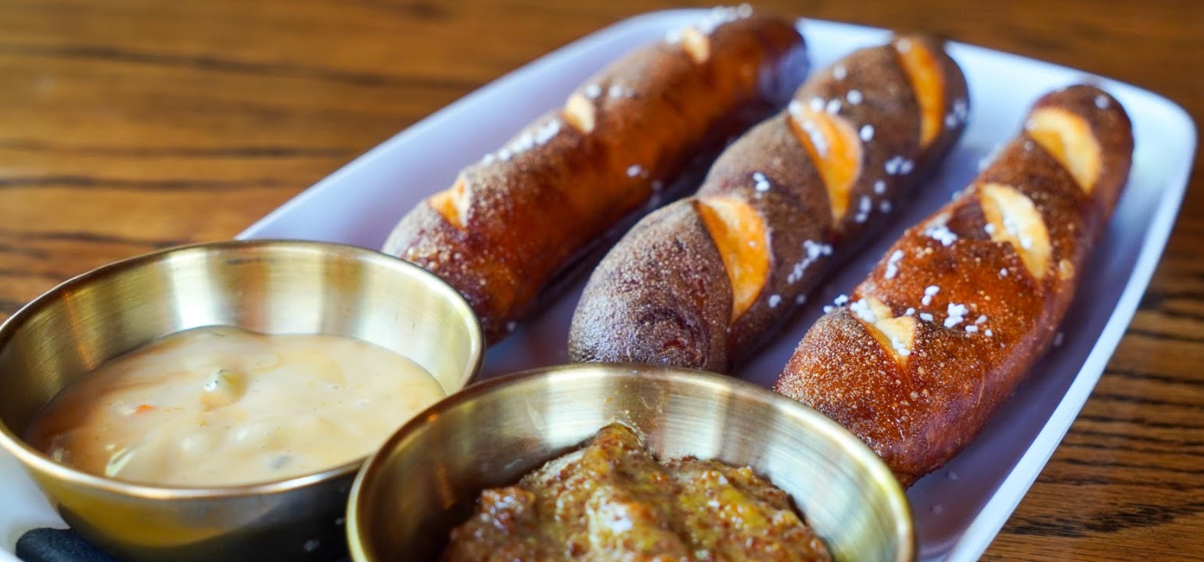 Bavarian Pretzel Sticks & Hatch Chile Queso ($11.99)